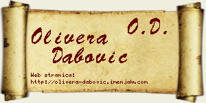 Olivera Dabović vizit kartica